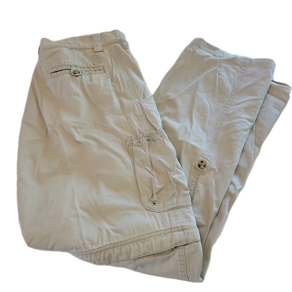 The North Face Convertible Hiking Pants Mens S 29x30sZip Off Cargo Outdoor Khaki